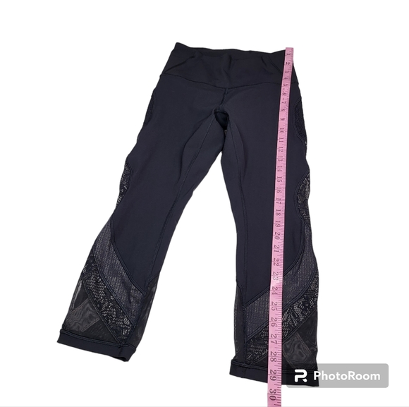 Lululemon Wunder Under Crop 21" *Lace Black - Picture 5 of 16